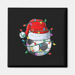 Christmas Soccer Xmas Santa Sports Hat Ll Kids Boy Magnet