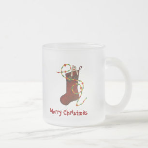 Christmas Sock Monkey Mug