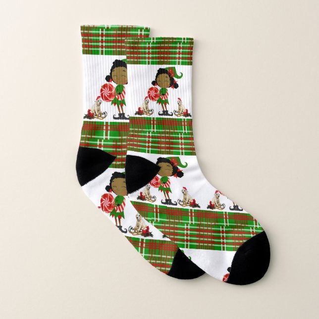 Christmas Socks, African Elf Socks (Pair)