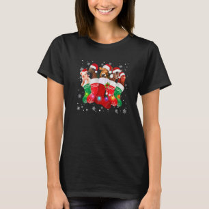 Christmas Socks Animals Horse Cow Goat Chicken Pig T-Shirt