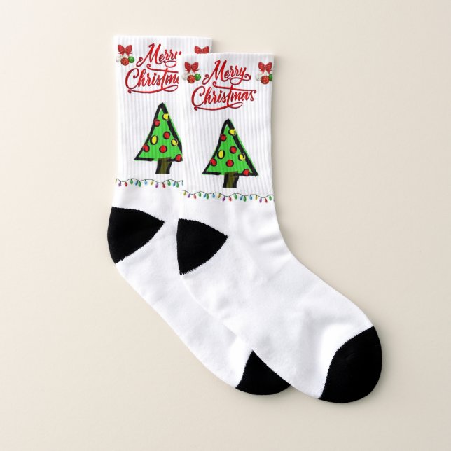 Christmas Socks, Christmas Tree Socks (Pair)