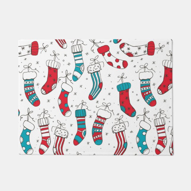 Christmas socks doormat (Front)