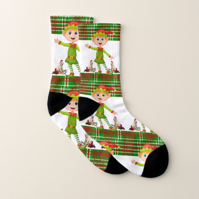 Christmas Socks, Elf Socks (Pair)