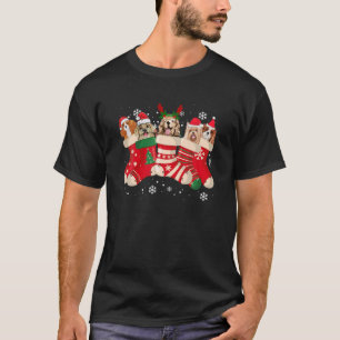 Christmas Socks Funny Dog Lover Santa Xmas Gifts T-Shirt