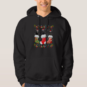 Christmas Socks Lights Santa Black Lab Labrador Do Hoodie