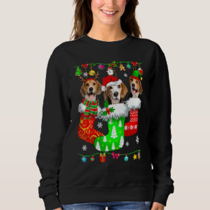 Christmas Socks Pajama Beagle Dog Puppy Sweatshirt
