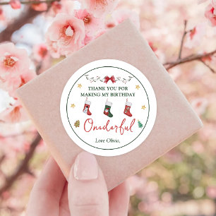 Christmas Socks Party  Classic Round Sticker