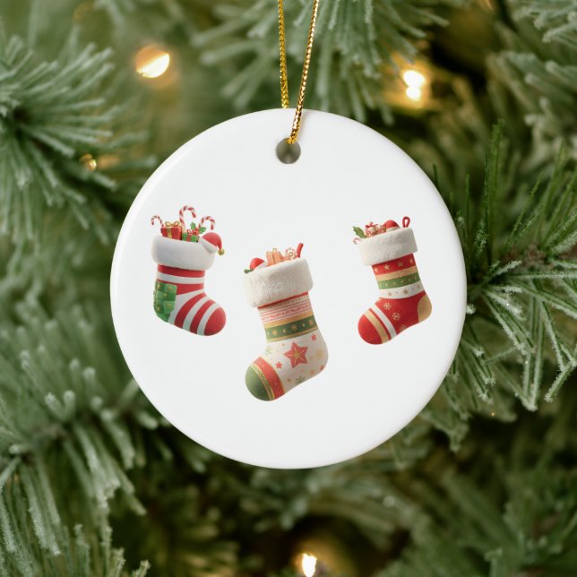 Christmas Socks Set – Cute Holiday Sock Designs Ceramic Tree Decoration (Tree)