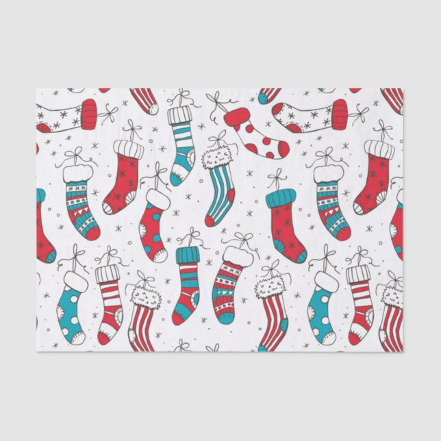 Christmas socks tissue paper (Front)