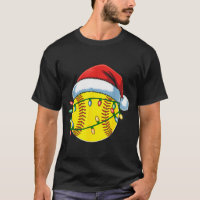 Christmas Softball Ball Santa Hat Softball Xmas Li