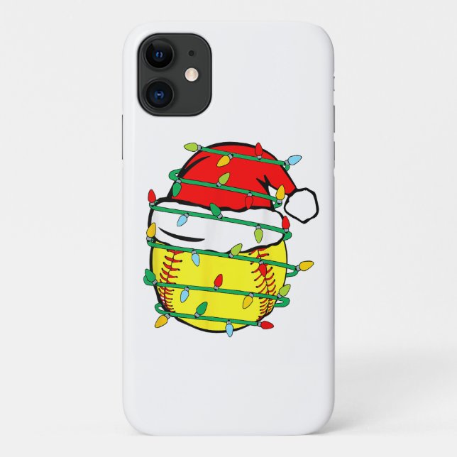 Christmas Softball  Case-Mate iPhone Case (Back)