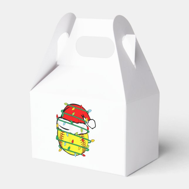 Christmas Softball  Favour Box (Front Side)