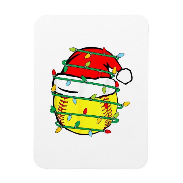 Christmas Softball  Magnet (Vertical)