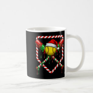 Christmas Softball Santa Hat Ice Cream Drip Men Wo Coffee Mug