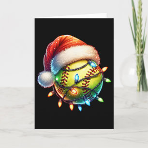 Christmas Softll Holiday Softll Player Xmas Card