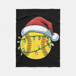 Christmas Softll Ll Santa Hat Softll Xmas Lights Fleece Blanket