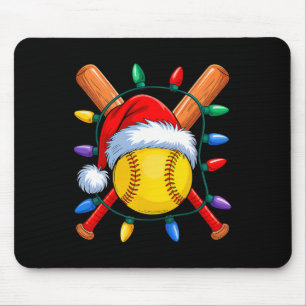 Christmas Softll Xmas Santa Sports Hat Mens Womens Mouse Mat