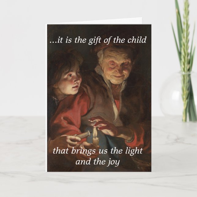 Christmas Solace Card--Joy of a Child Card (Front)