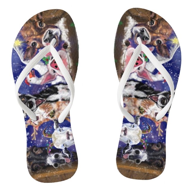 Christmas Song - Animal Party - Happy Flip Flops (Footbed)