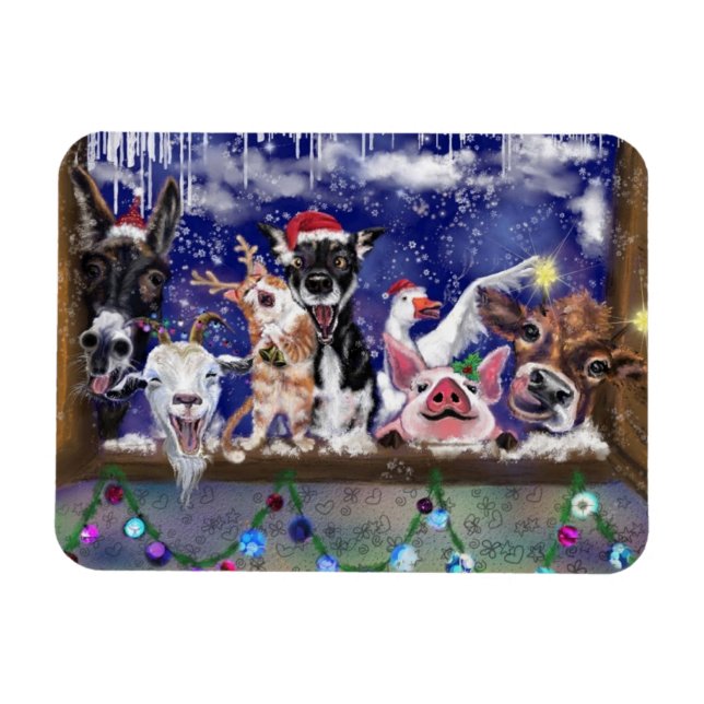 Christmas Song - Animal Party Magnet (Horizontal)
