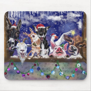 Christmas Song - Animal Party Mouse Mat