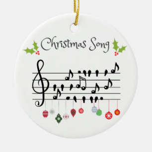 Christmas Song Ceramic Tree Decoration
