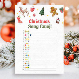 Christmas Song Emoji Game Holiday Card