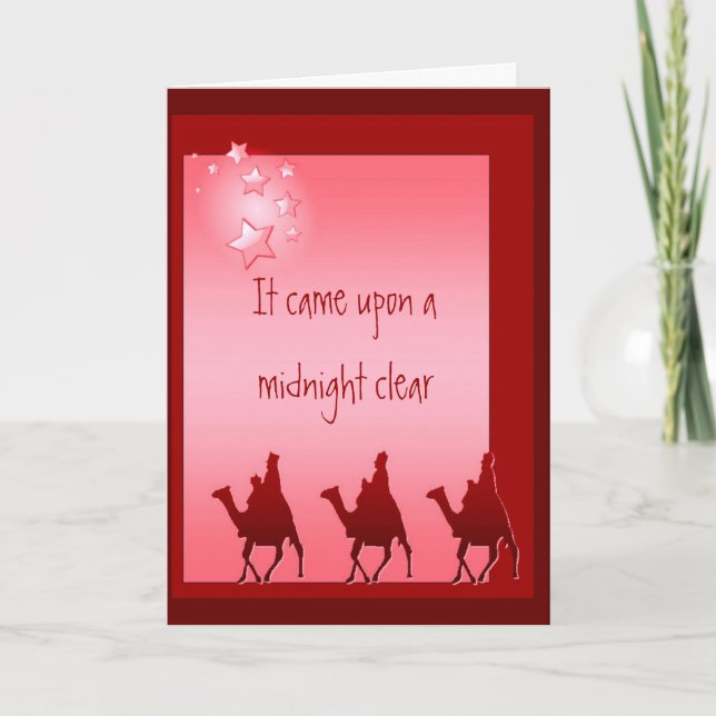 Christmas, Song, Hymn Wise Men, Star, Holiday Card (Front)