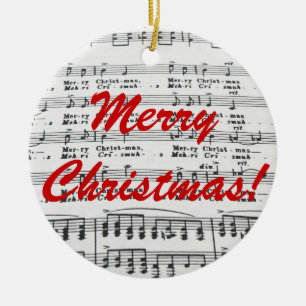 Christmas Song Merry Christmas! Ceramic Tree Decoration