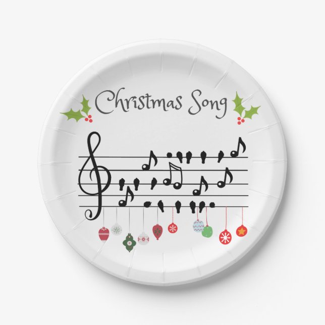 Christmas Song   Paper Plate (Front)