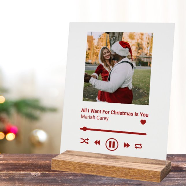 Christmas Song Plaque Couple Memento Acrylic Sign (Christmas song plaque)