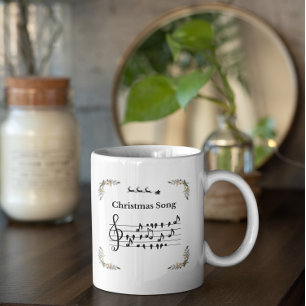 Christmas Song Santa riding sled Coffee Mug