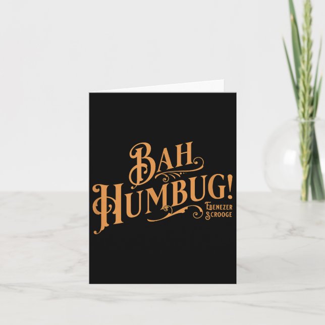 Christmas Song, Scrooge, Marley, Holiday Design Ba Card (Front)