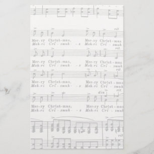 Christmas Song Sheet Music Stationery