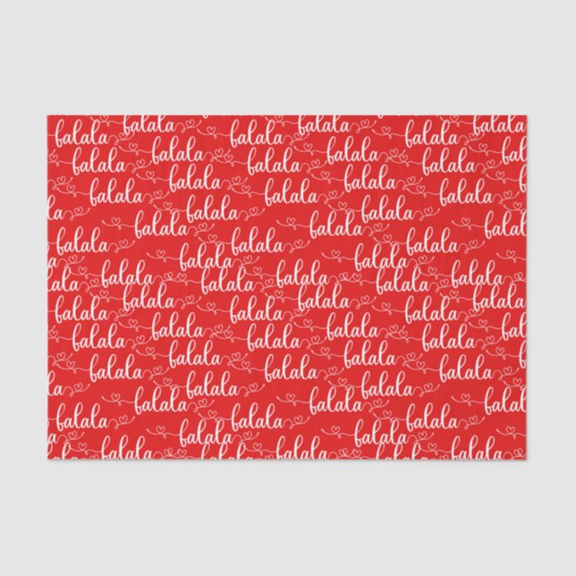 Christmas Songs Red  Tissue Paper (Front)