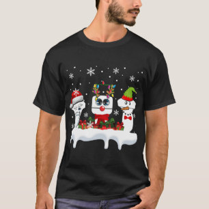 Christmas Sonographer Ultrasound Funny Santa Reind T-Shirt