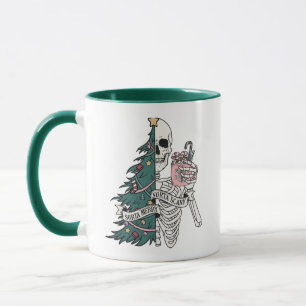 Christmas Sorta Scary Sorta Merry Skeleton Tree Mug