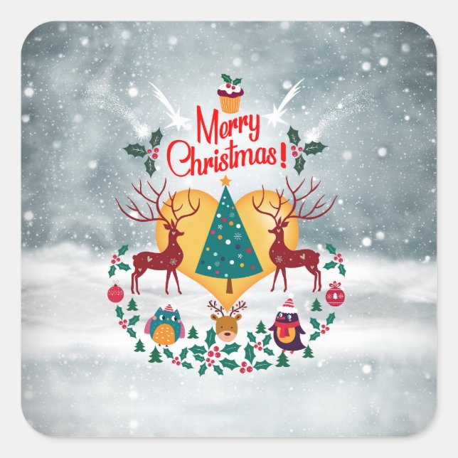 Christmas Soul Square Sticker (Front)