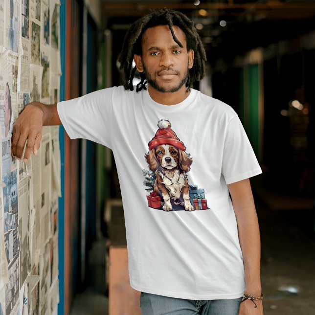 Christmas Spaniel Cavalier Dog T-Shirt (Creator Uploaded)