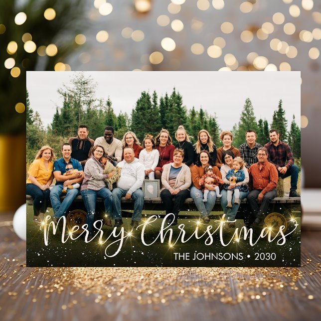 Christmas Sparkle Photo Holiday Card (Creator Uploaded)