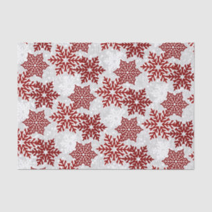 Christmas Sparkle Red Snowflakes Tissue Paper