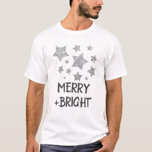 Christmas Sparkle Stars Merry bright T-Shirt