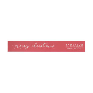 Christmas Sparkles   Merry Christmas Address Label