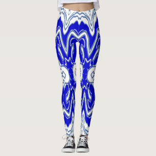 Christmas Special blue white "Ratti_Creative_Arts Leggings