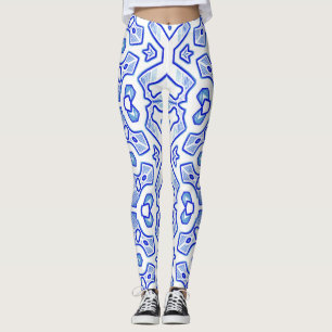Christmas Special blue white "Ratti_Creative_Arts Leggings