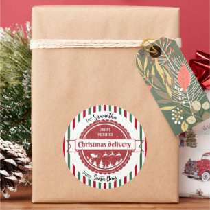 Christmas Special Delivery From Santa Classic Round Sticker
