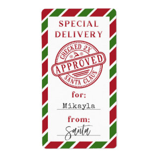 Christmas Special Delivery from Santa Gift Sticker
