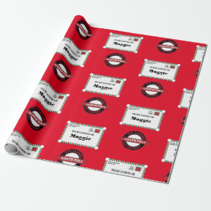 Christmas Special Delivery with Child's Name Wrapping Paper