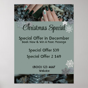 Christmas Special Nail Salon Poster