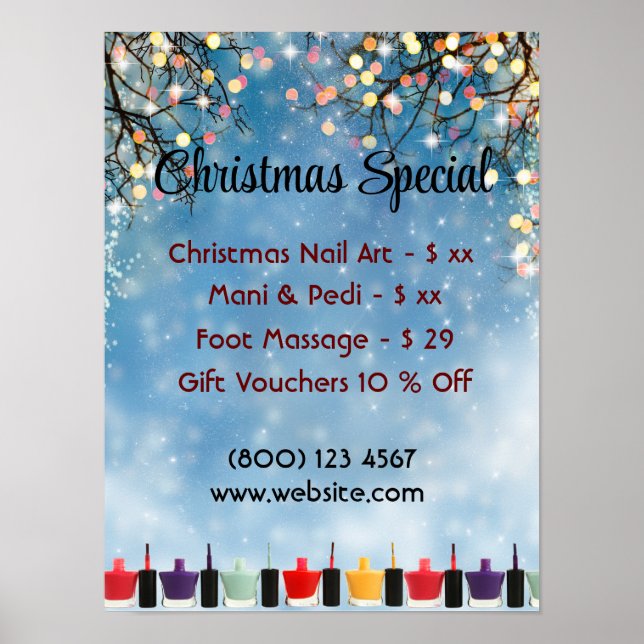 Christmas Special Nail Salon Poster (Front)